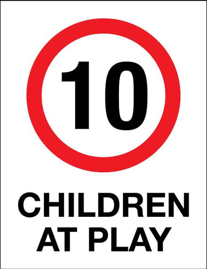 Children At Play 10km Speed Limit Wheelie Bin Stickers - New Signs