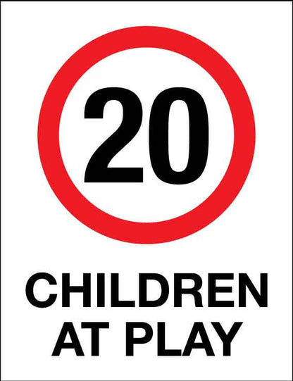 Children At Play 20km Speed Limit Wheelie Bin Stickers - New Signs