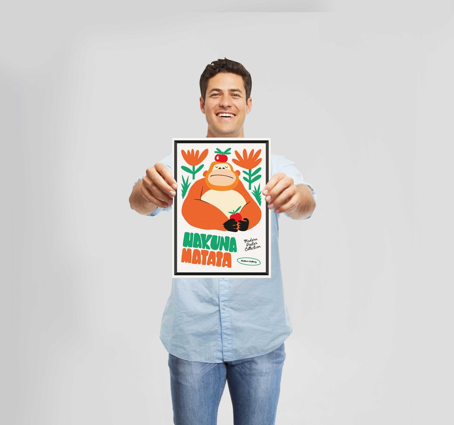 Children's Bedroom Laughter Gorilla Poster Wall Art Prints - New Signs