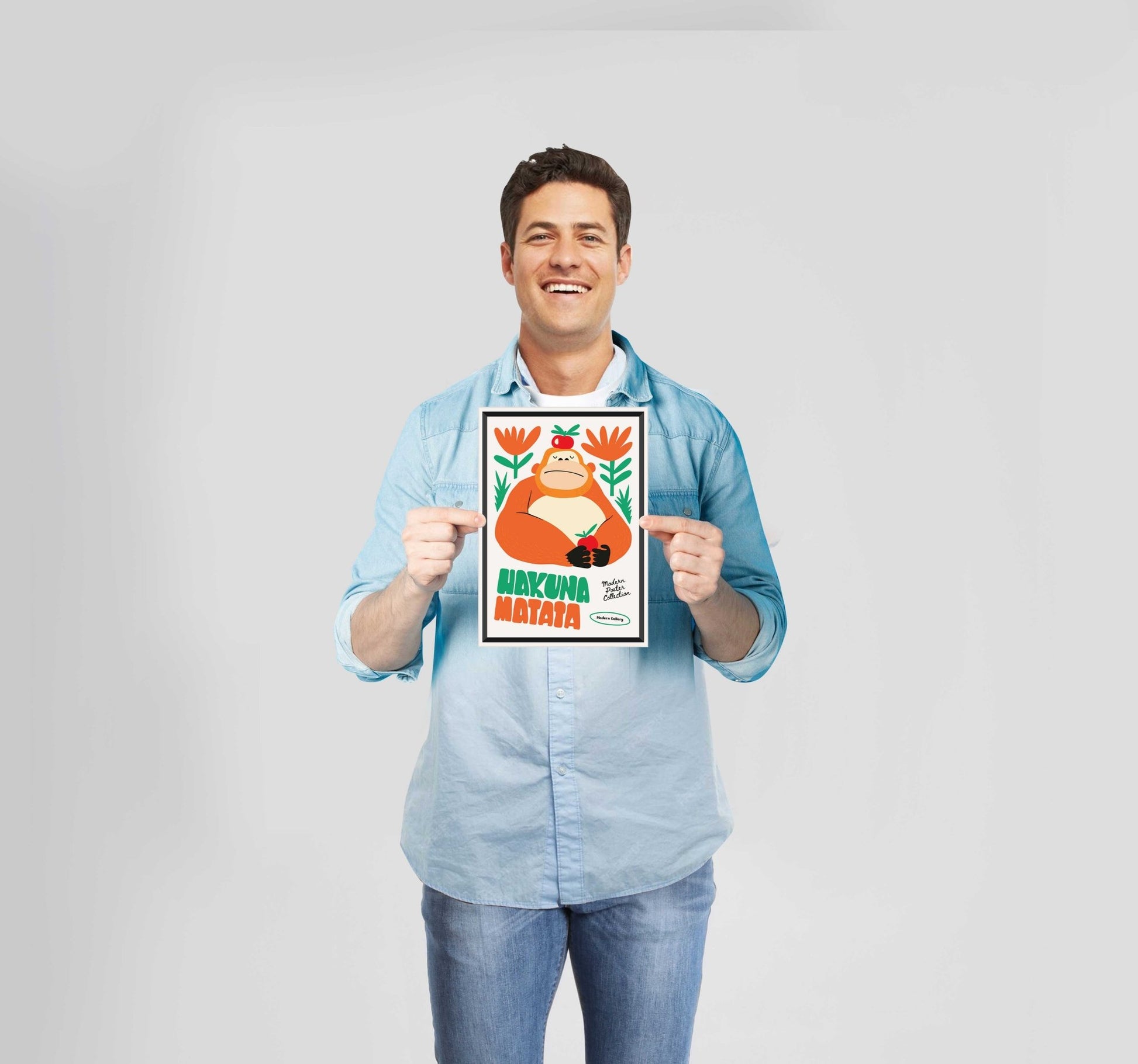 Children's Bedroom Laughter Gorilla Poster Wall Art Prints - New Signs