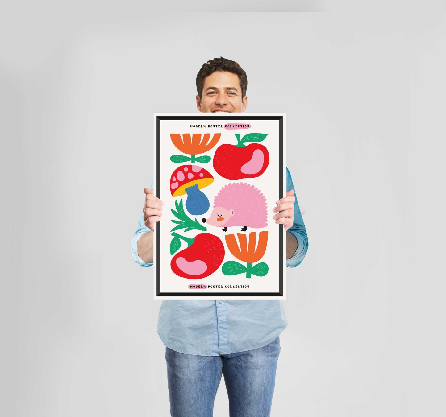 Children's Bedroom Laughter Hedgehog Poster Wall Art Prints - New Signs