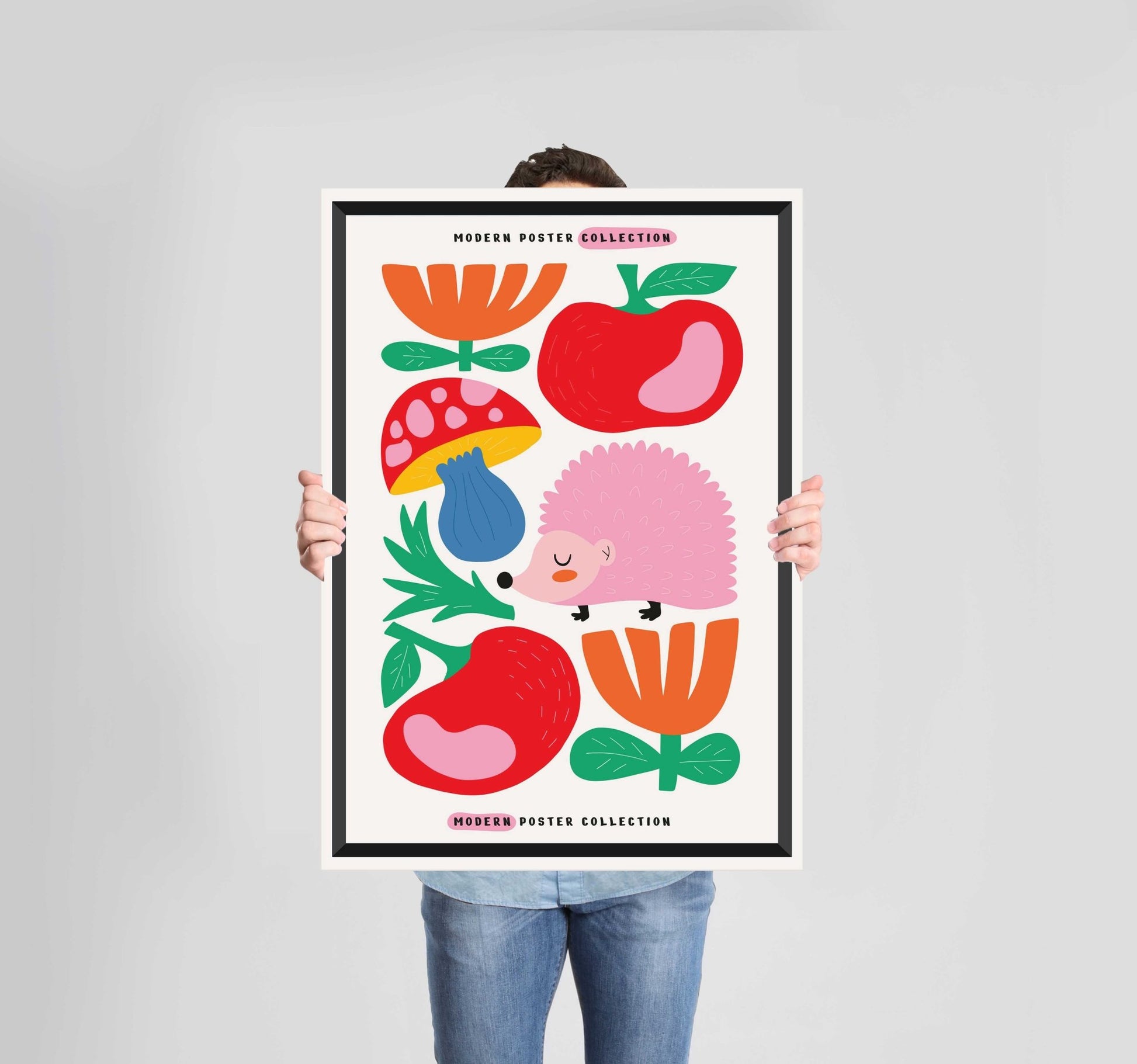 Children's Bedroom Laughter Hedgehog Poster Wall Art Prints - New Signs