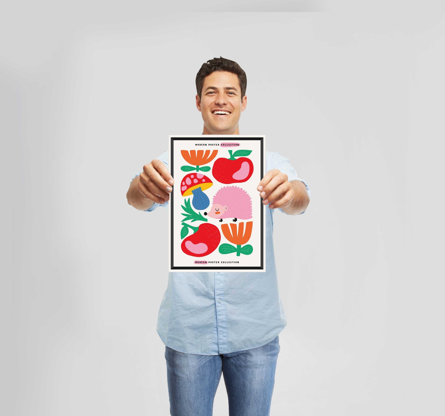 Children's Bedroom Laughter Hedgehog Poster Wall Art Prints - New Signs