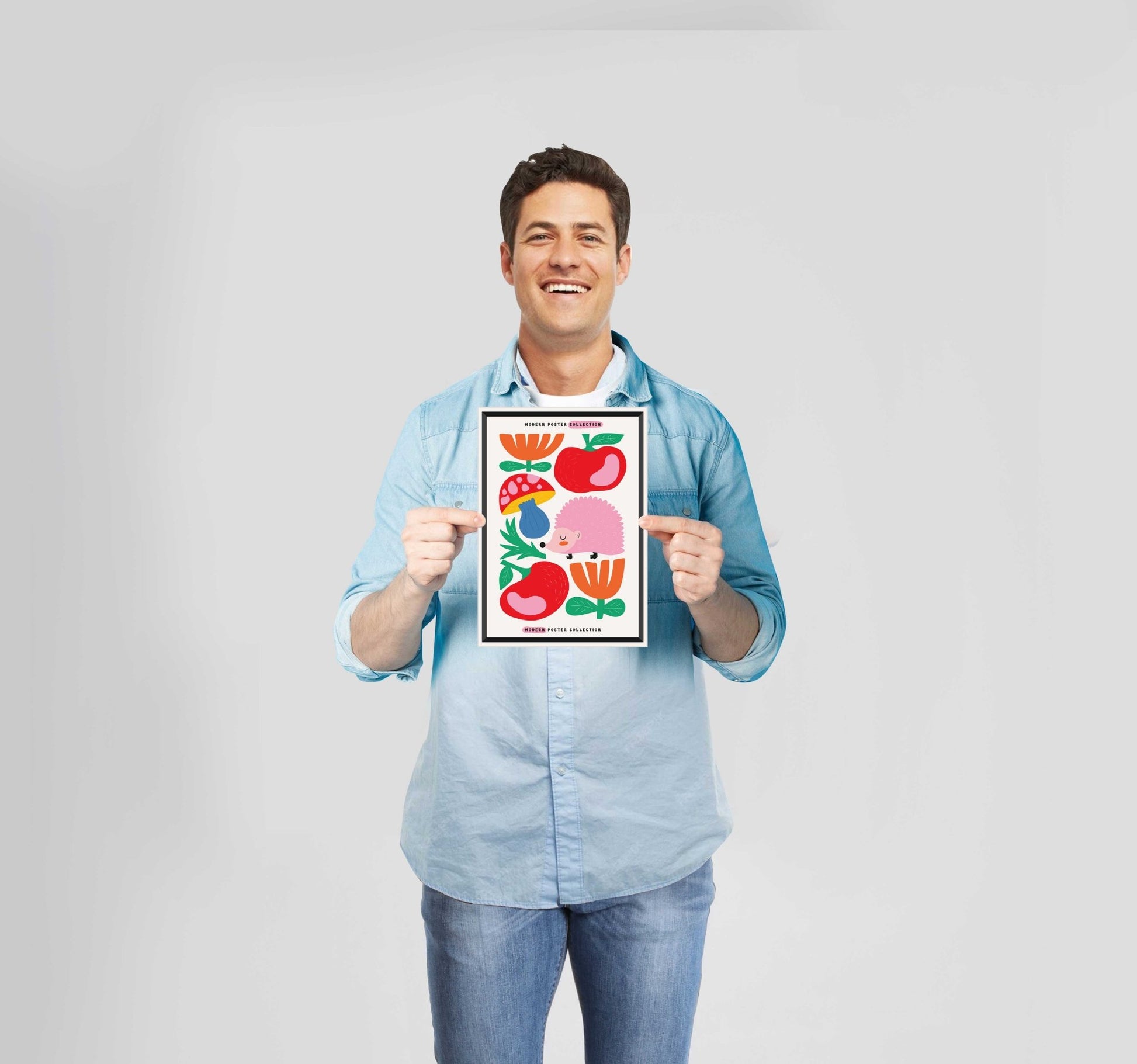 Children's Bedroom Laughter Hedgehog Poster Wall Art Prints - New Signs