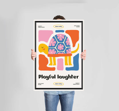 Children's Bedroom Laughter Poster Wall Art Prints (Set of 4) - New Signs