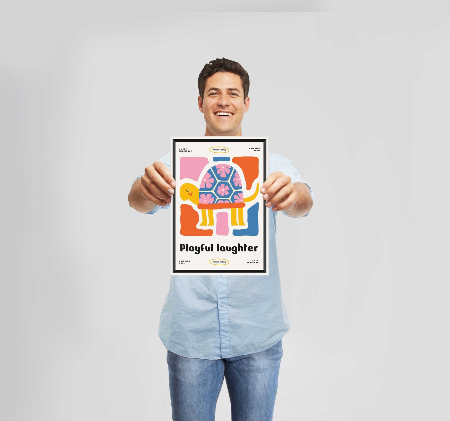 Children's Bedroom Laughter Turtle Poster Wall Art Prints - New Signs