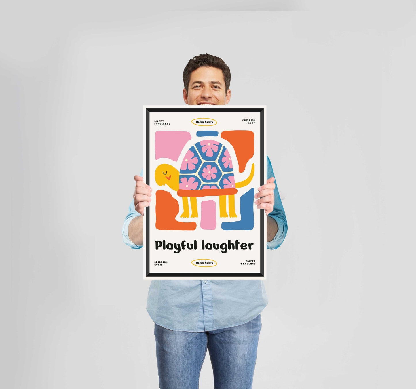 Children's Bedroom Laughter Turtle Poster Wall Art Prints - New Signs