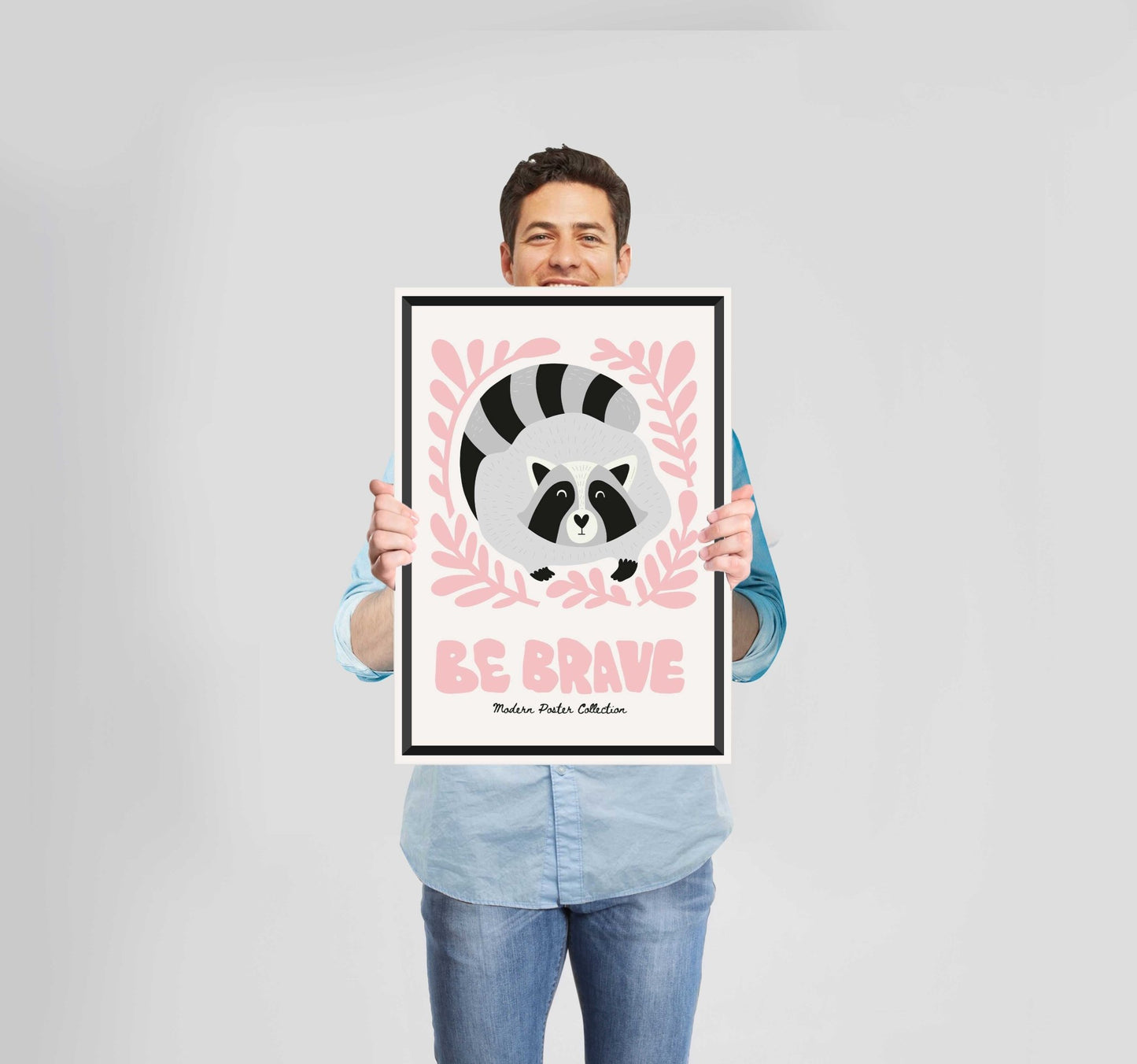 Children's Bedroom Let's Play Raccoon Poster Wall Art Prints - New Signs