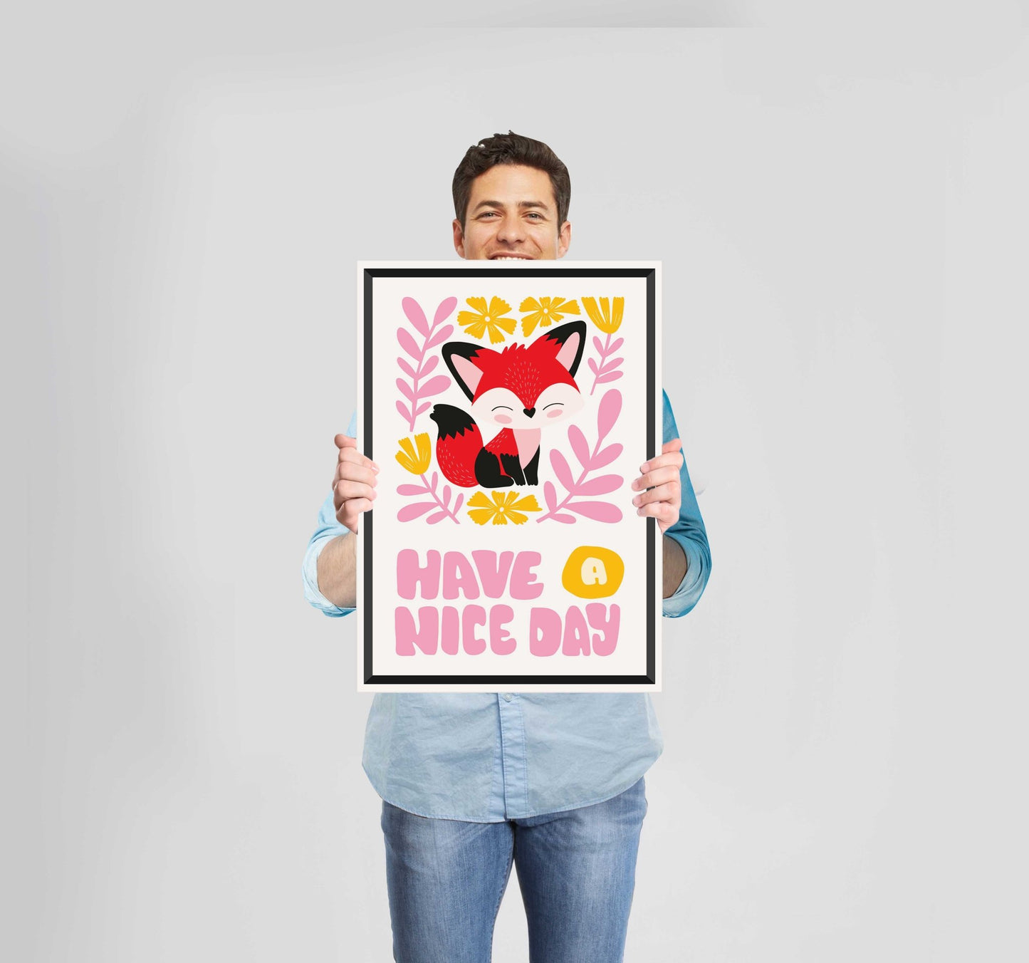 Children's Bedroom Nice Day Fox Poster Wall Art Prints - New Signs