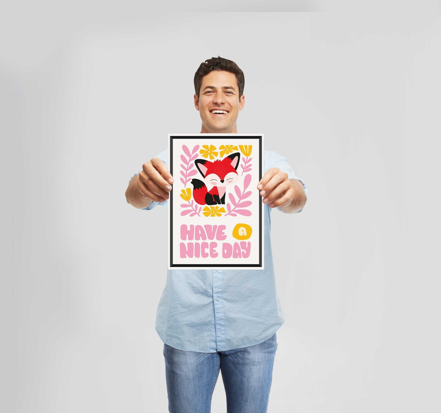 Children's Bedroom Nice Day Fox Poster Wall Art Prints - New Signs
