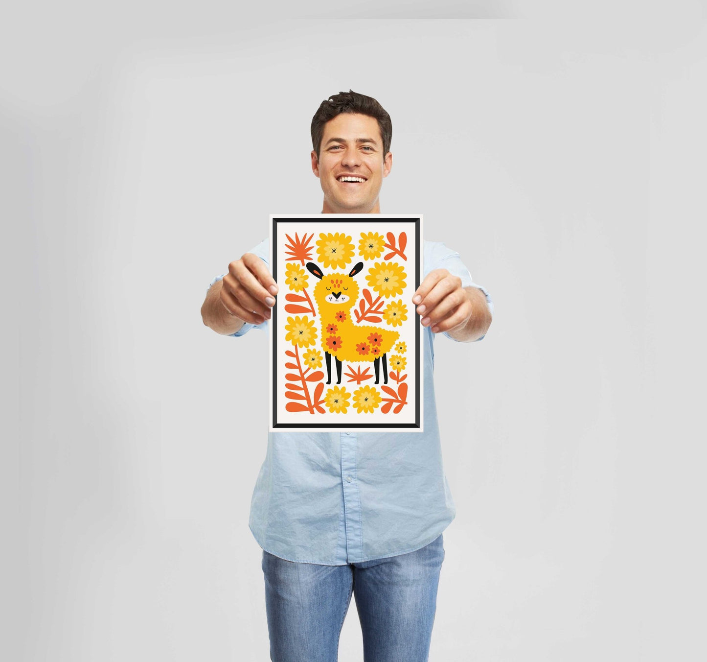 Children's Bedroom Nice Day Llama Poster Wall Art Prints - New Signs