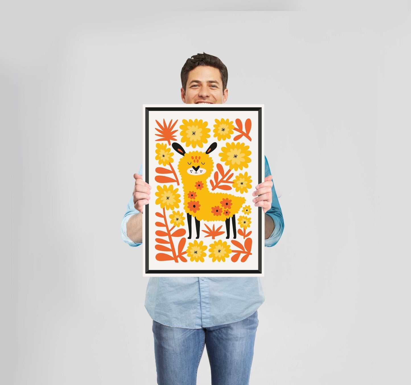 Children's Bedroom Nice Day Llama Poster Wall Art Prints - New Signs