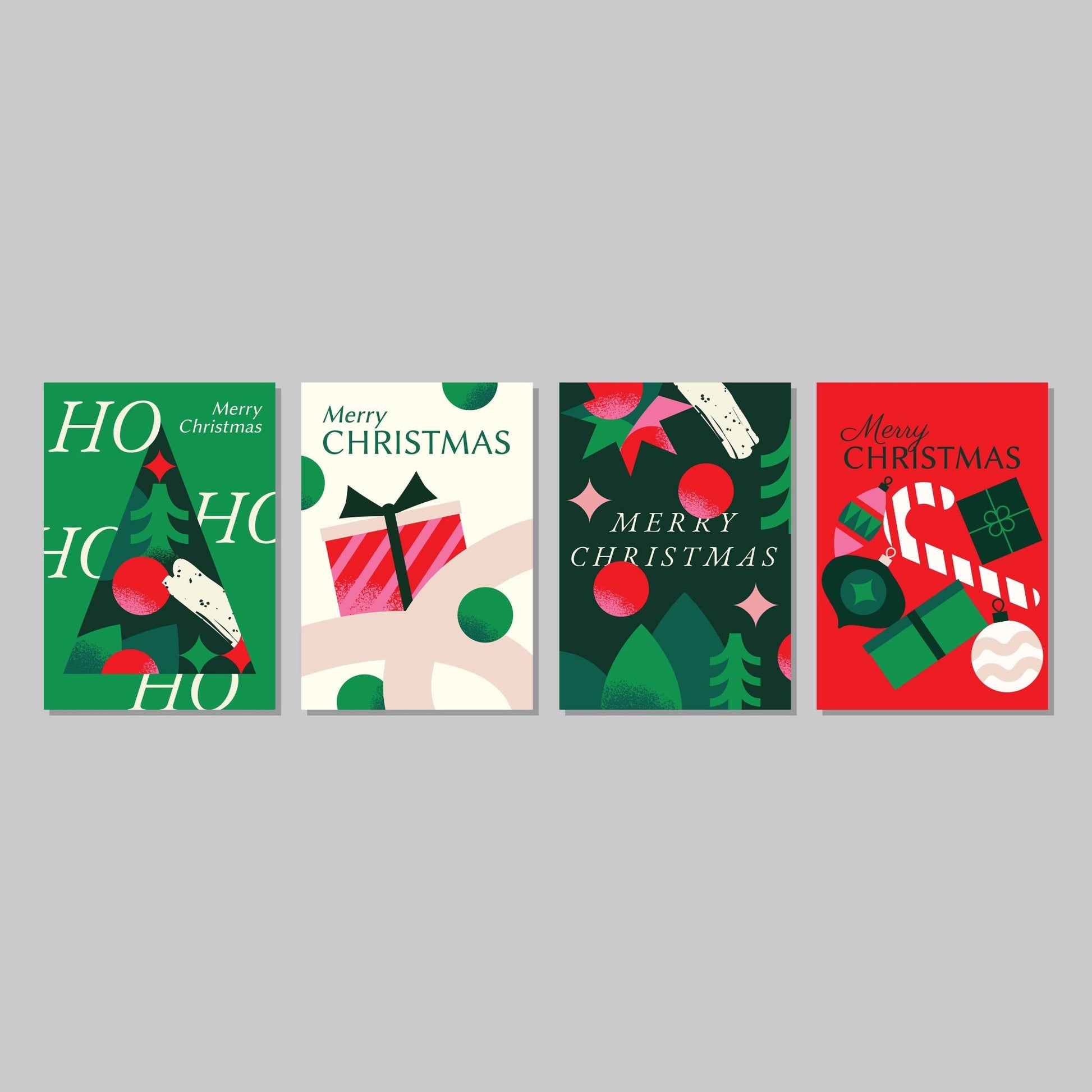 Christmas Poster Wall Art Prints (Set of 4) - New Signs