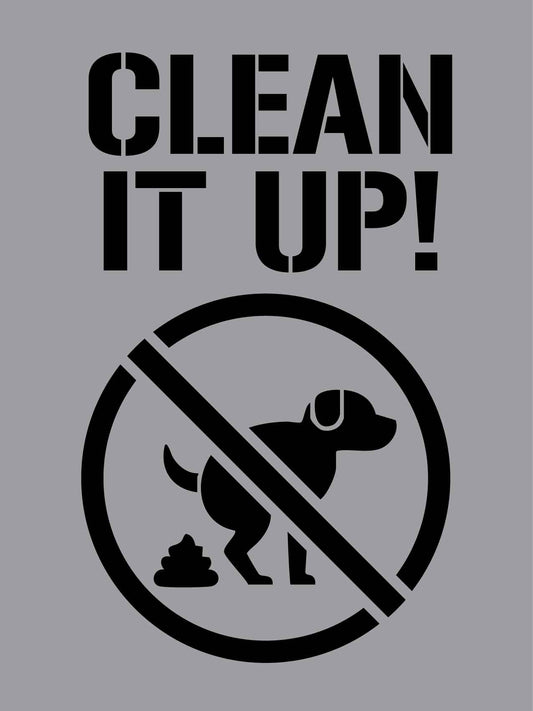Clean It Up - Aluminium Composite Stencil - New Signs