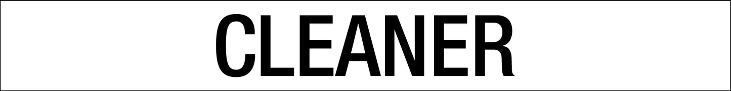 Cleaner - Statutory Sign - New Signs
