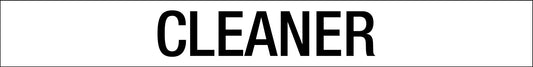 Cleaner - Statutory Sign - New Signs