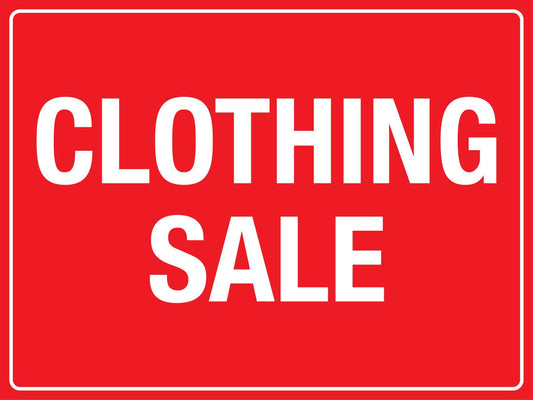 Clothing Sale Sign - New Signs