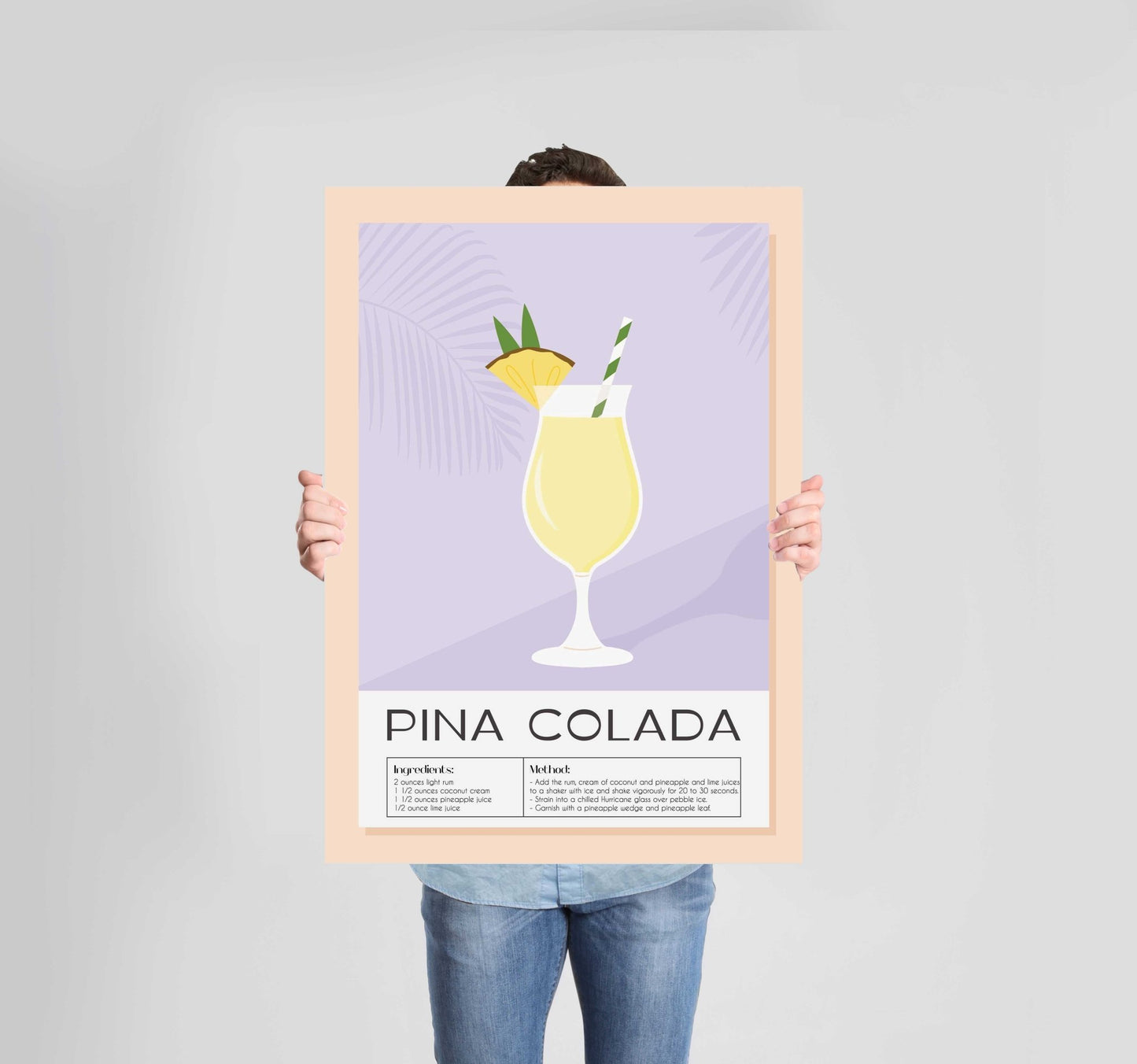 Cocktail Pina Colada Poster Wall Art Prints - New Signs