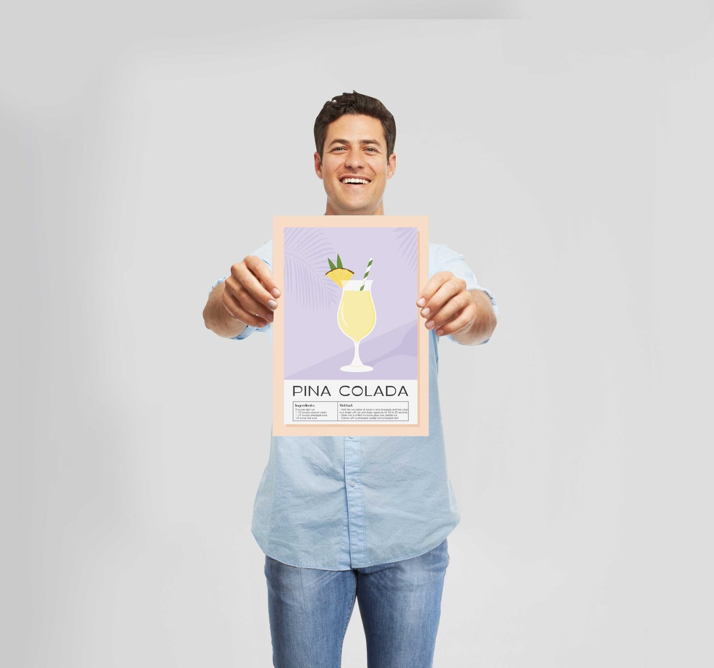 Cocktail Pina Colada Poster Wall Art Prints - New Signs
