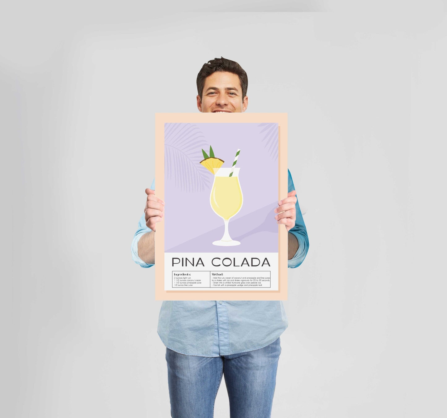 Cocktail Pina Colada Poster Wall Art Prints - New Signs