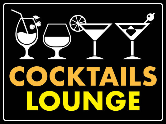 Cocktails Lounge Sign - New Signs
