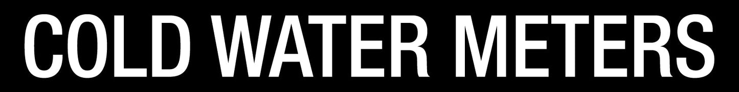 Cold Water Meters - Statutory Sign - New Signs