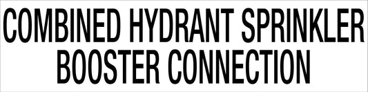 Combined Hydrant Sprinkler Booster Connection - Statutory Sign - New Signs