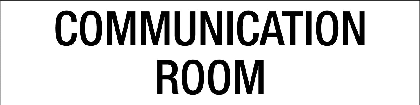 Communication Room - Statutory Sign - New Signs