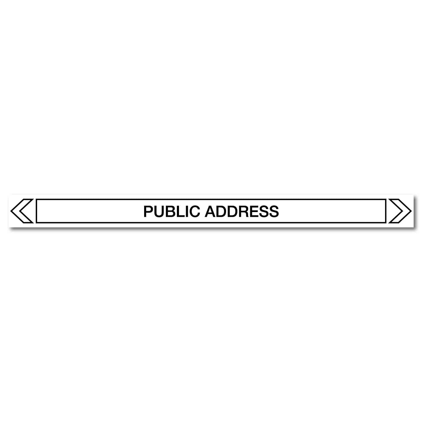 Communications - Public Address - Pipe Marker Sticker - New Signs