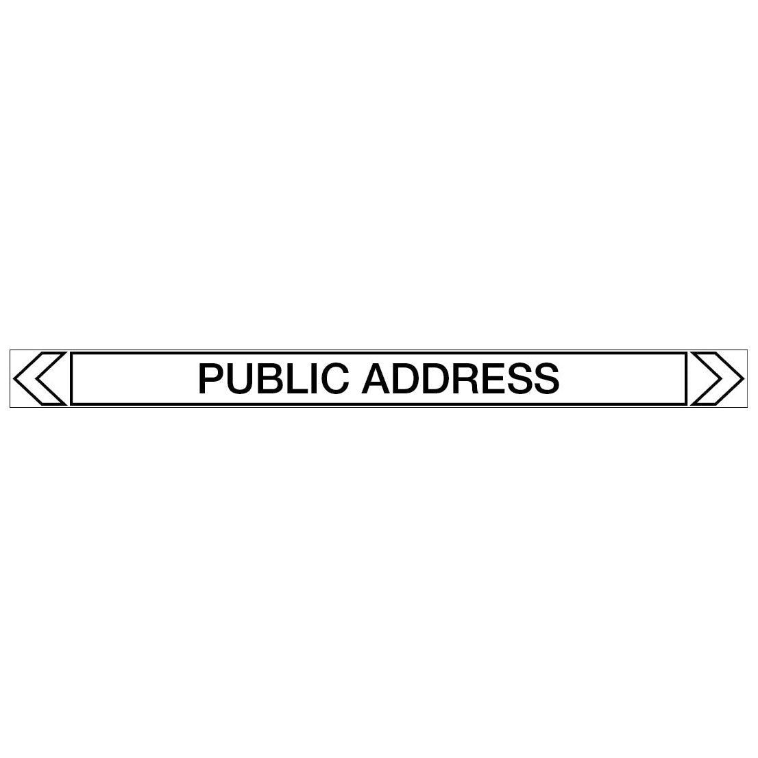 Communications - Public Address - Pipe Marker Sticker - New Signs
