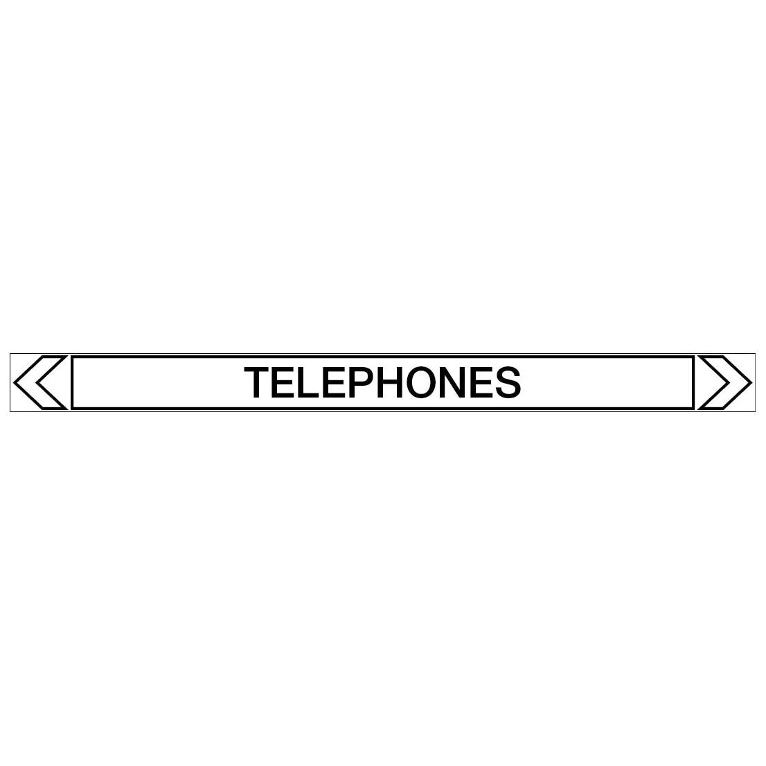 Communications - Telephones - Pipe Marker Sticker - New Signs