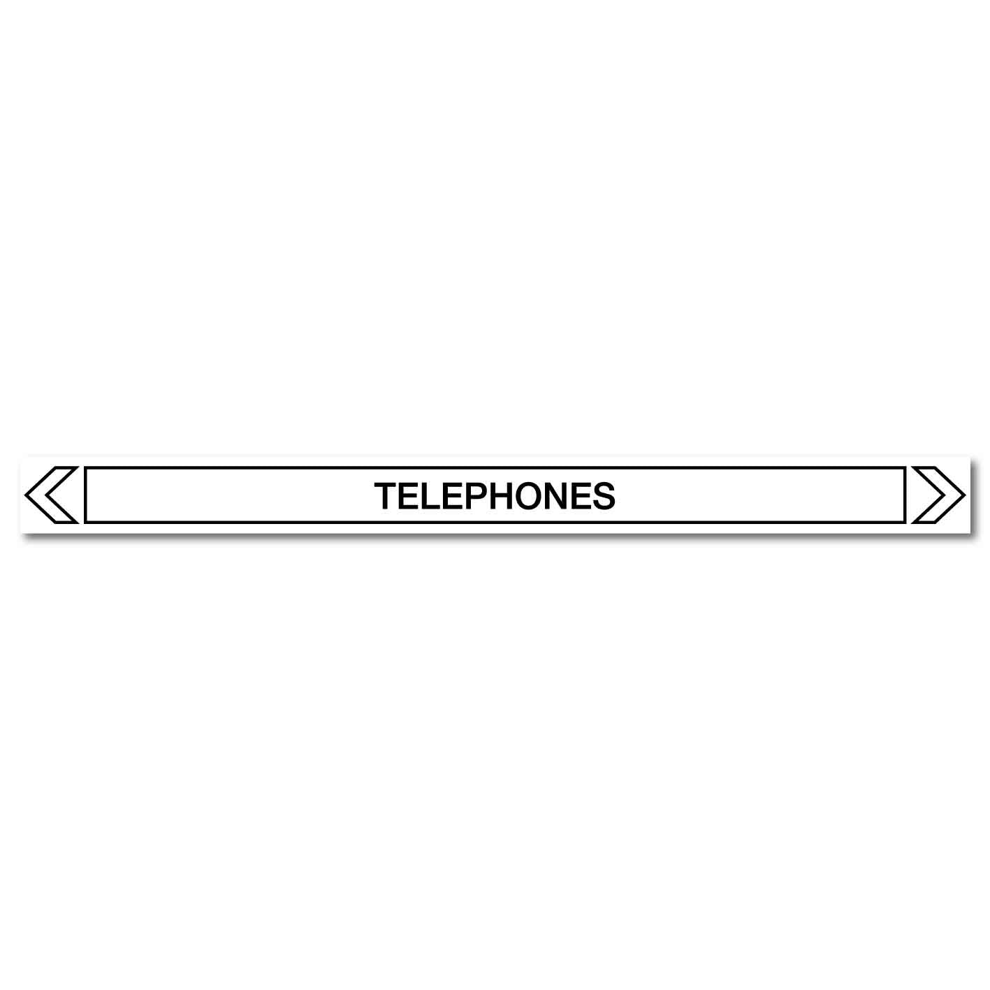 Communications - Telephones - Pipe Marker Sticker - New Signs