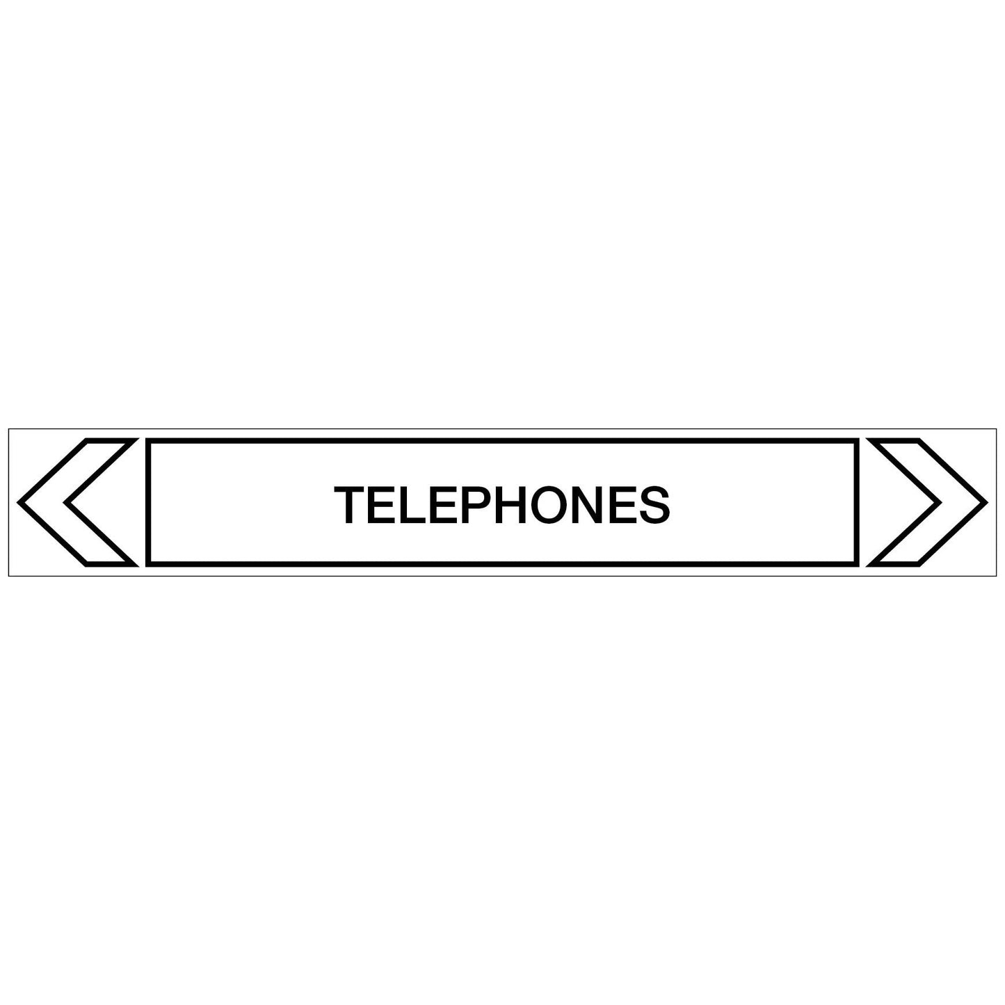 Communications - Telephones - Pipe Marker Sticker - New Signs