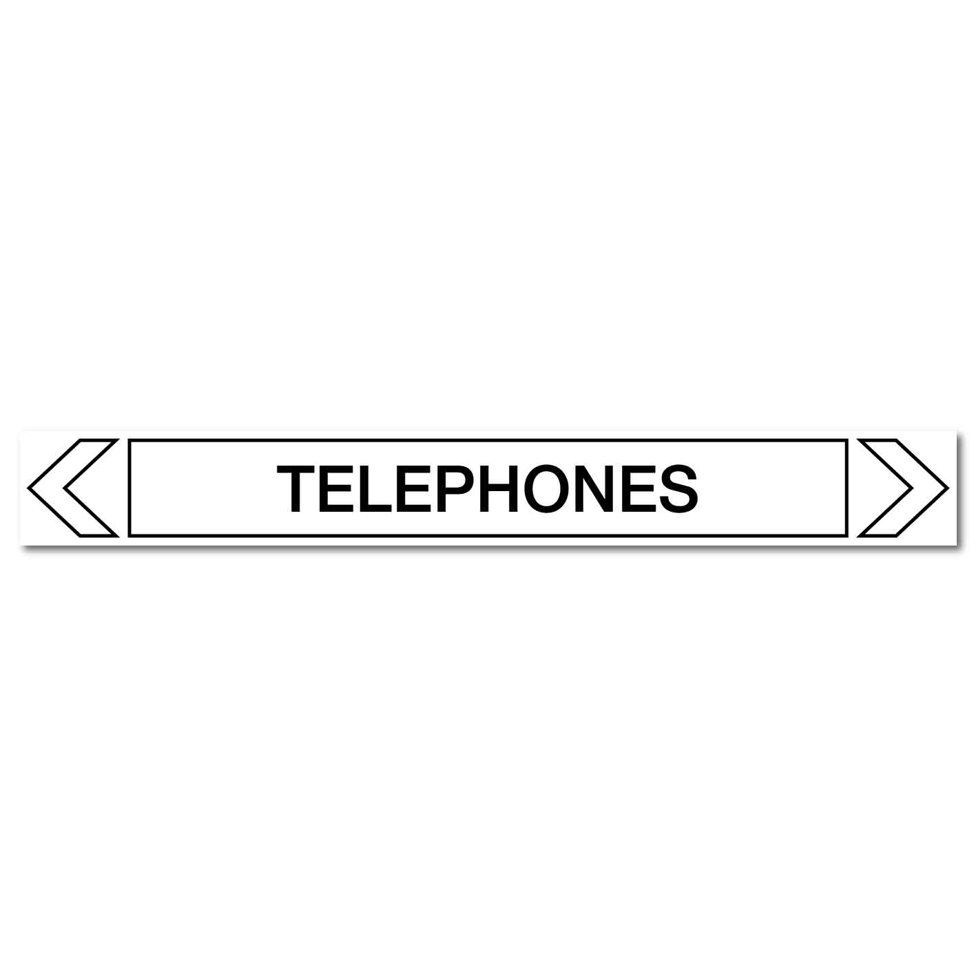 Communications - Telephones - Pipe Marker Sticker - New Signs