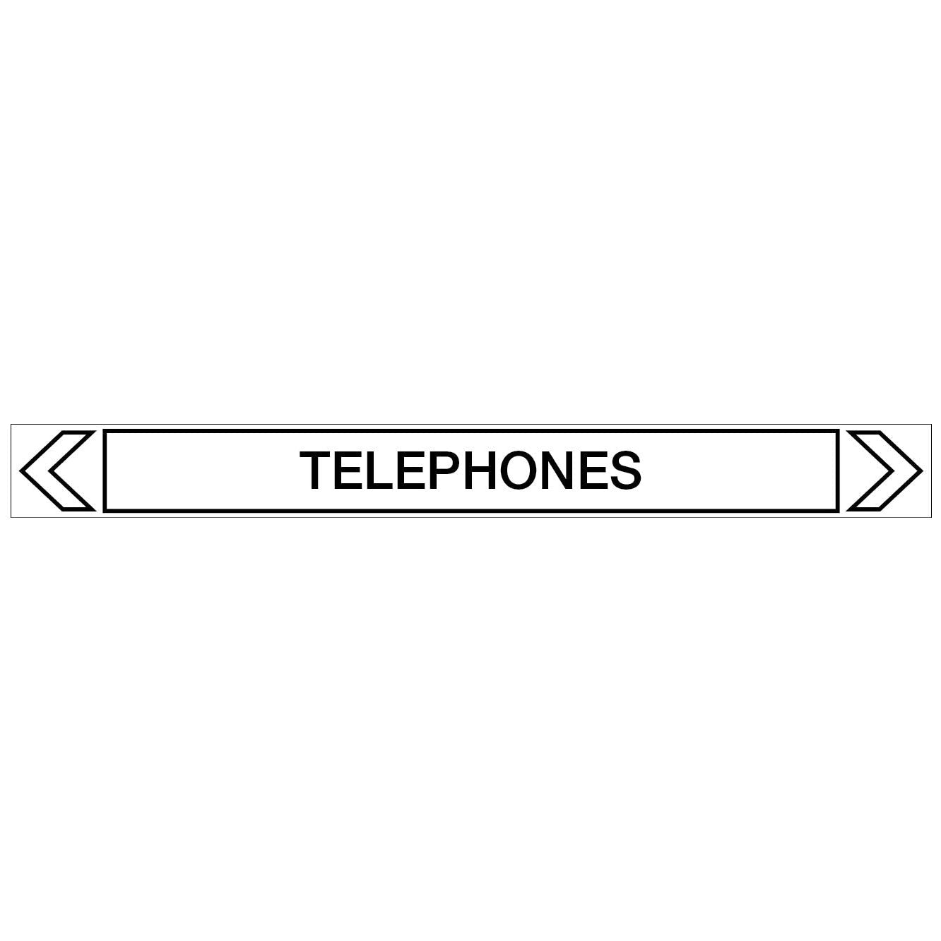 Communications - Telephones - Pipe Marker Sticker - New Signs