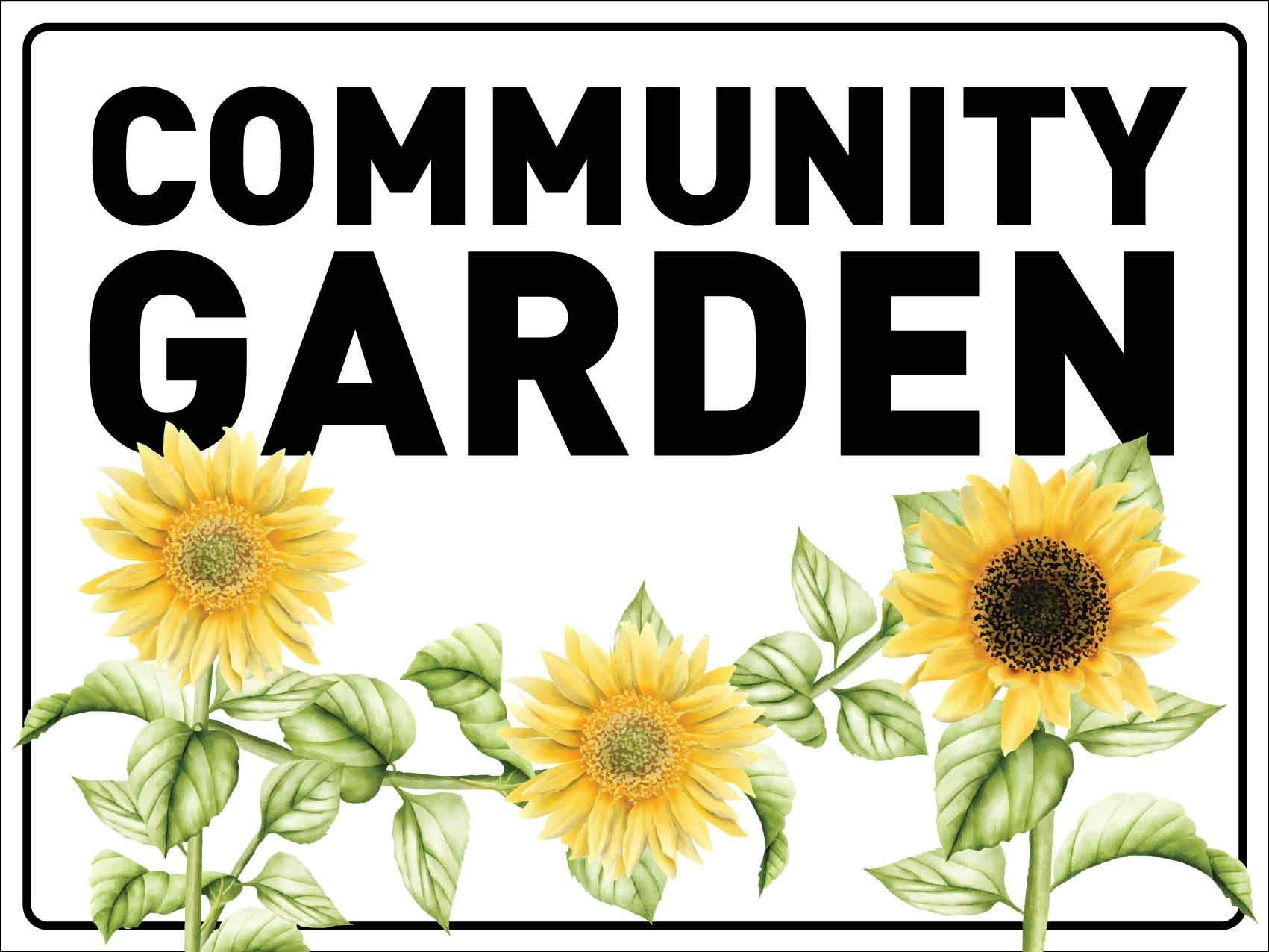 Community Garden Sign - New Signs