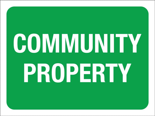 Community Property Sign - New Signs