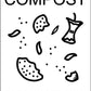 Compost Food Waste Only Wheelie Bin Stickers - New Signs