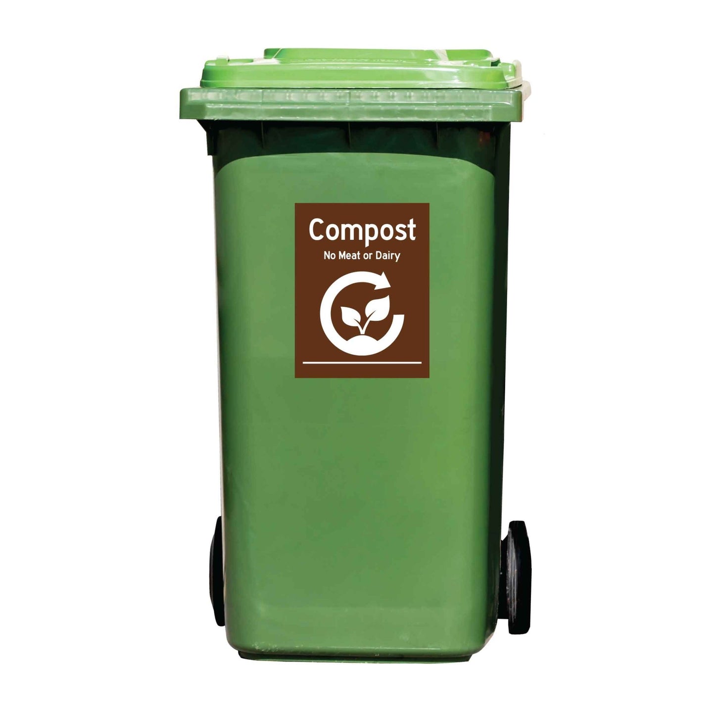 Compost No Meat or Dairy Wheelie Bin Stickers - New Signs
