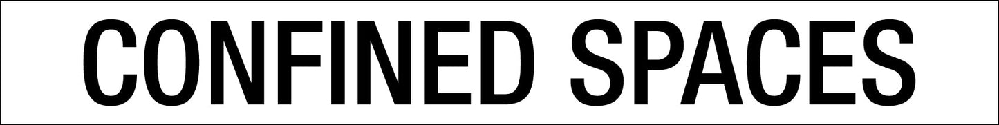 Confined Spaces - Statutory Sign - New Signs