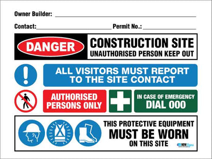 Construction Owner Builder Combination - Mesh Banner - New Signs