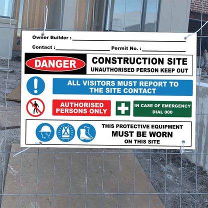 Construction Owner Builder Combination Sign - New Signs