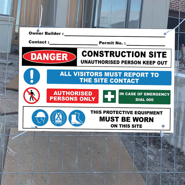 Construction Owner Builder Combination Sign – New Signs