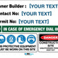Construction Owner Builder Danger - Mesh Banner - New Signs