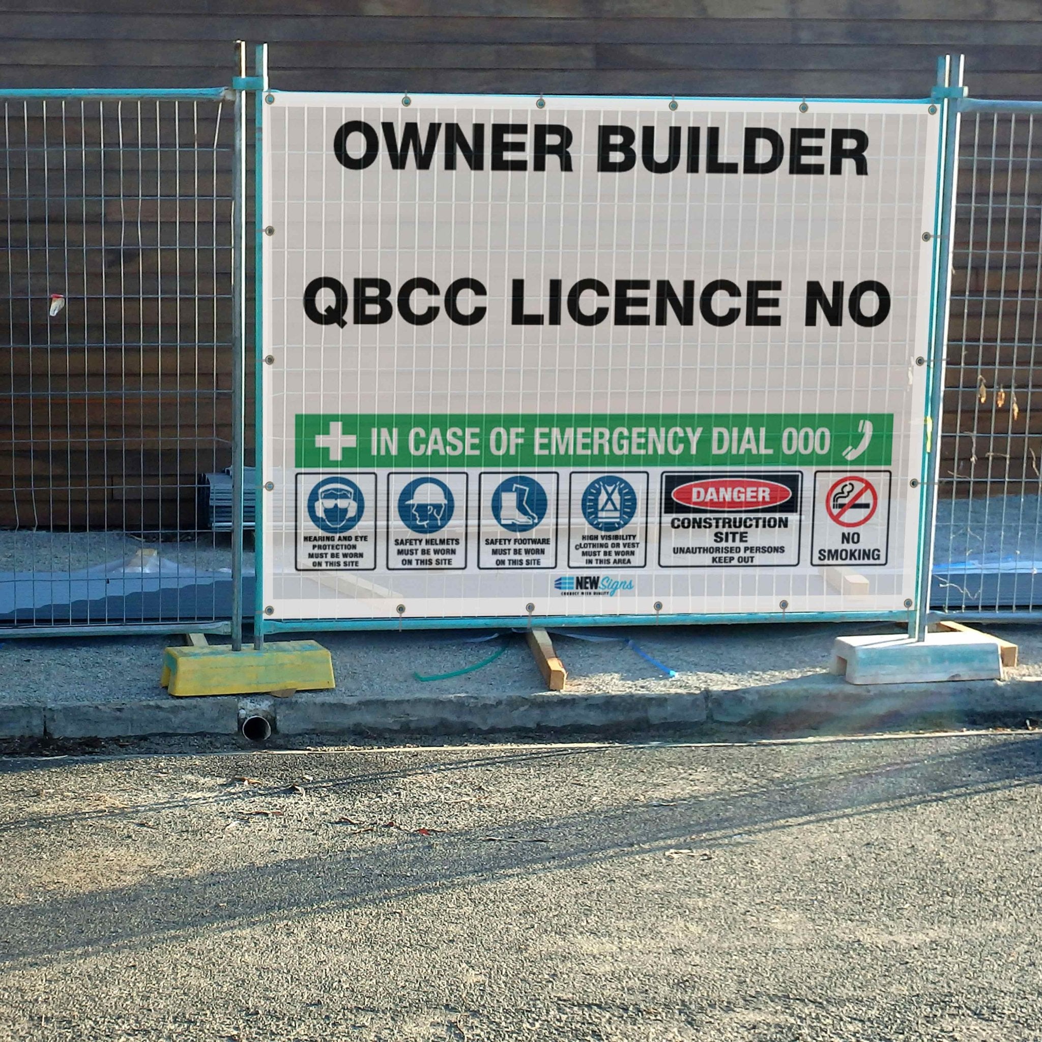 Construction Owner Builder QLD - Mesh Banner - New Signs