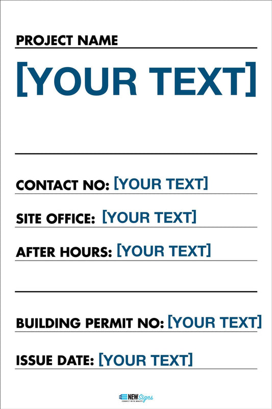 Construction Owner Builder Sign - New Signs