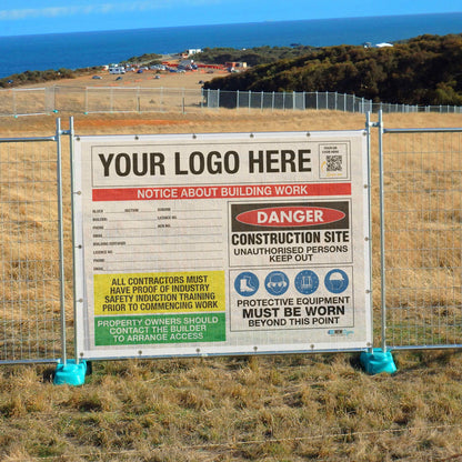 Construction Site Entry ACT Building - Mesh Banner - New Signs