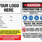 Construction Site Entry Building Emergency Details - Mesh Banner - New Signs