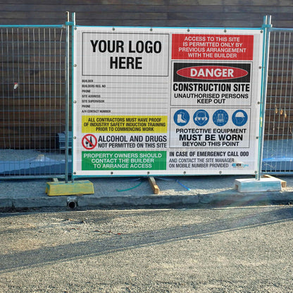 Construction Site Entry Building - Mesh Banner - New Signs