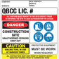 Construction Site Entry Building QLD QBCC Compliant Sign - New Signs